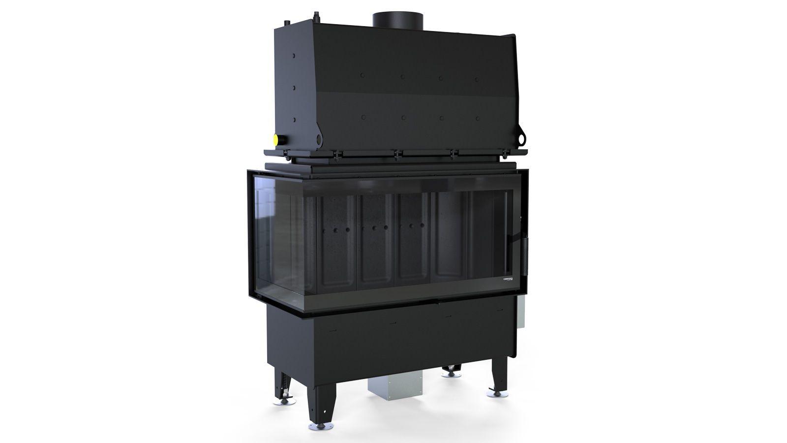 Wkład kominkowy z płaszczem wodnym DEFRO RIVA SM SHORT 16kW czarny imageoferta50119201080 - Wkład kominkowy z płaszczem wodnym DEFRO RIVA SM SHORT 16kW czarny